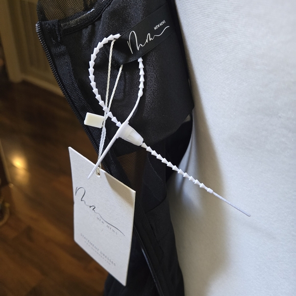 Black tiered Maxidress with Spaghetti Straps - Picture 3 of 4